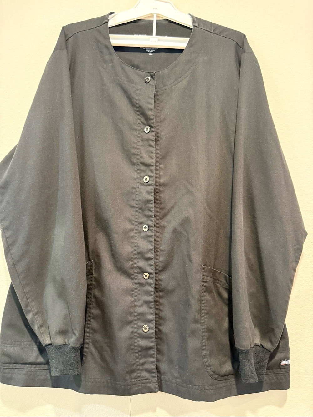 Barco Uniforms Black Snap-Front Utility Jacket